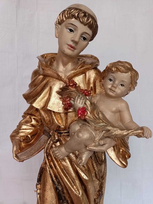 Santo António 32cm   Folha de ouro