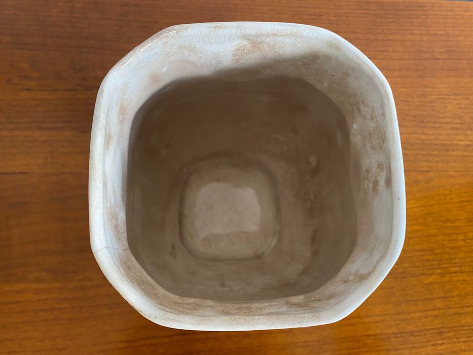 Antyczny Secesyjny Pojemnik Na Ryż Vintage Niebieski/Biały