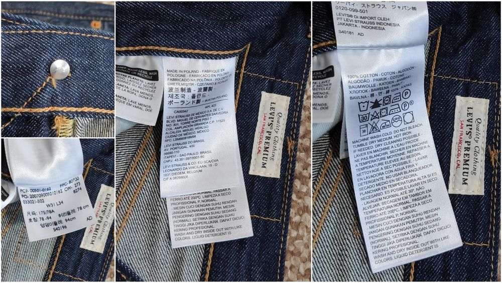 Levi's 501 premium W31 L34 джинси straight оригінал