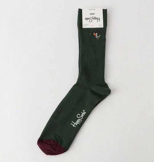 Nowe skarpety Happy Socks Tennis Crew EU 41-46 zielone z haftem tenis.