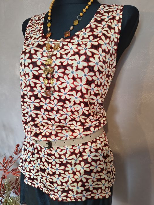 Bluzka w kwiatki na ramiączkach r.XL