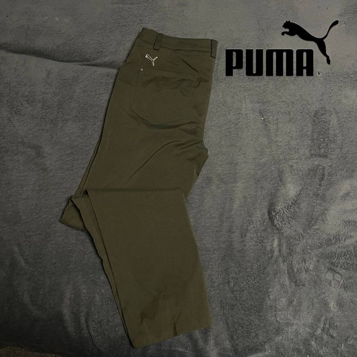 Брюки Puma штаны цвета зеленого хаки M (W32 L30)