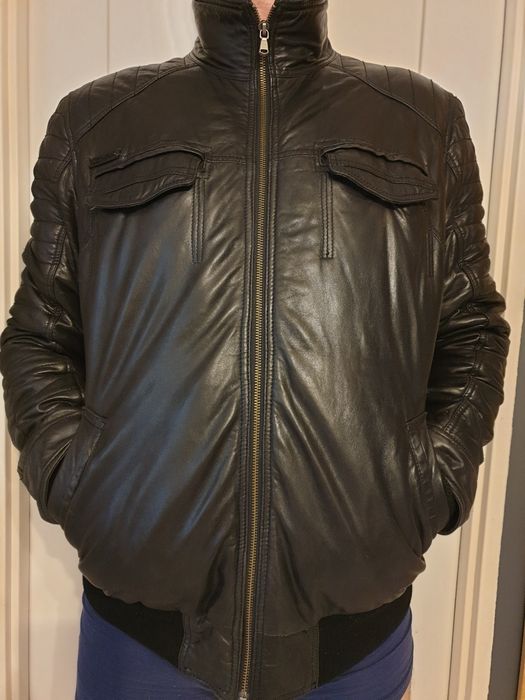 Kurtka meska skórzana skora Ochnik r L jesienna