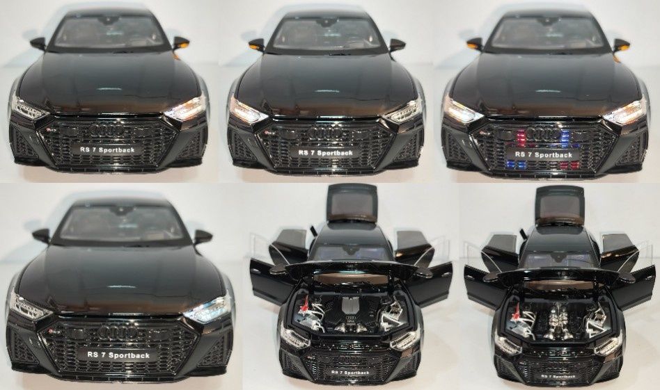 Audi RS7 Sportback Black модель 1:18 с пультом-брелком Металл звук све