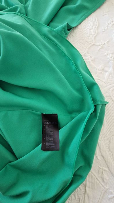 Vestido verde, H&M, tamanho 36, manga cava