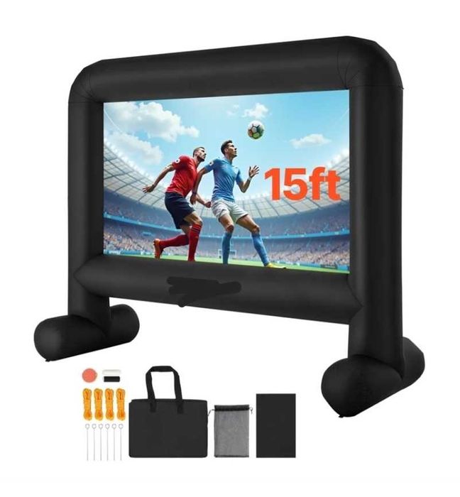 Excelente Tela de Cinema Insuflável 263 x 147 cm