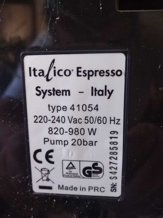 Deposito de água para máquina de café Italico