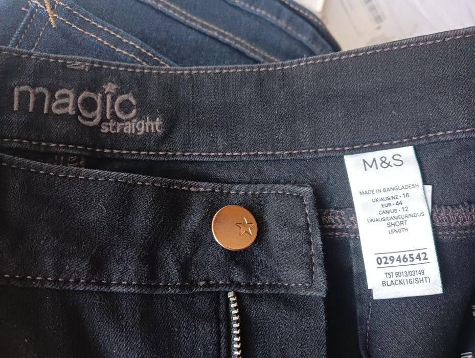 Super Spodnie jeansowe Marks & Spencer M/L jeansy z elastanem pas 95 c