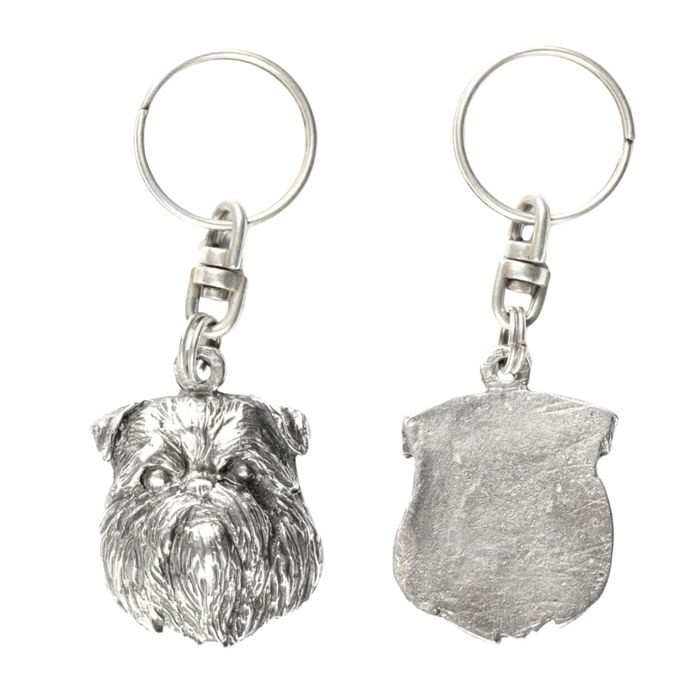Gryfonik brukselski brelok do kluczy posrebrzany Art-Dog