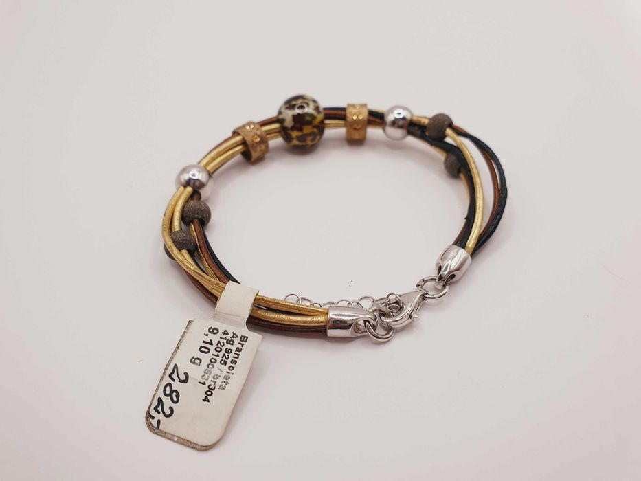 Wyjątkowa Srebrna bransoletka, złocona .925