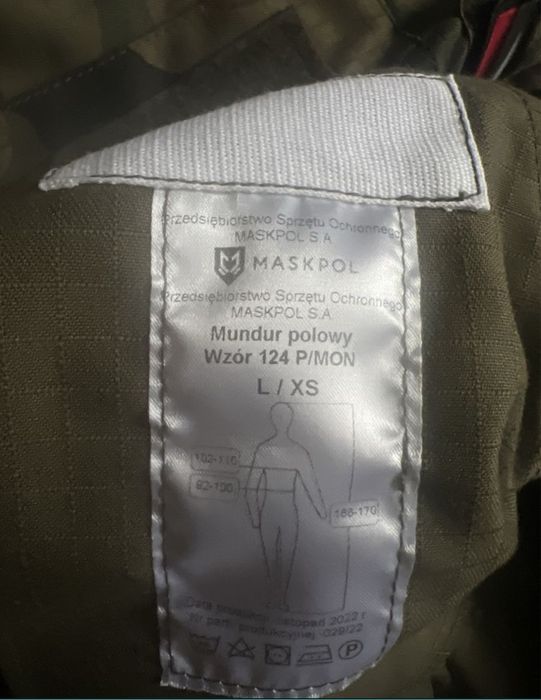 Mundur wojskowy komplet bluza i spodnie L/XS