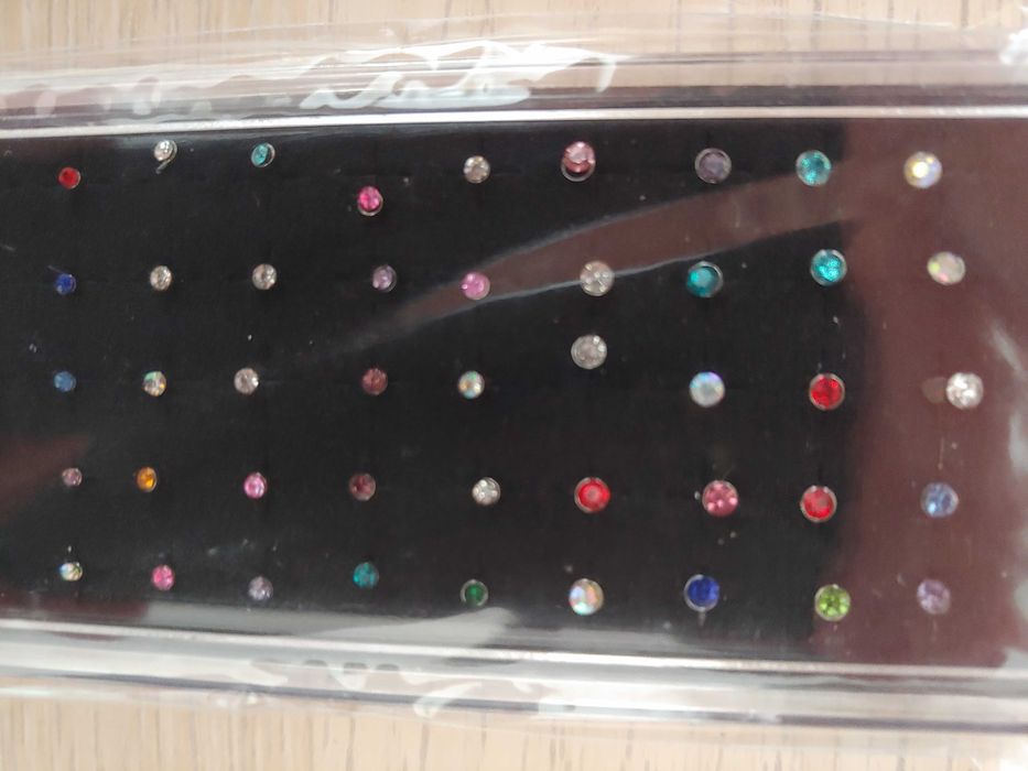 60szt Kolczyki Kolczyk do nosa w kształcie litery J piercing Biżuteria