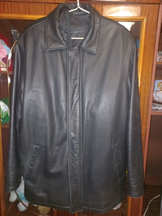 Кожана зимова куртка 4xl