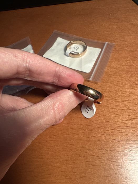 Aneis Rose Gold Titanio 6mm tamanho 12/13