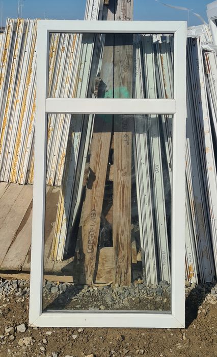 OKNA KacprzaK Witryna 76x153 FIX Używany PCV Plastikowy Lider Okna OLX