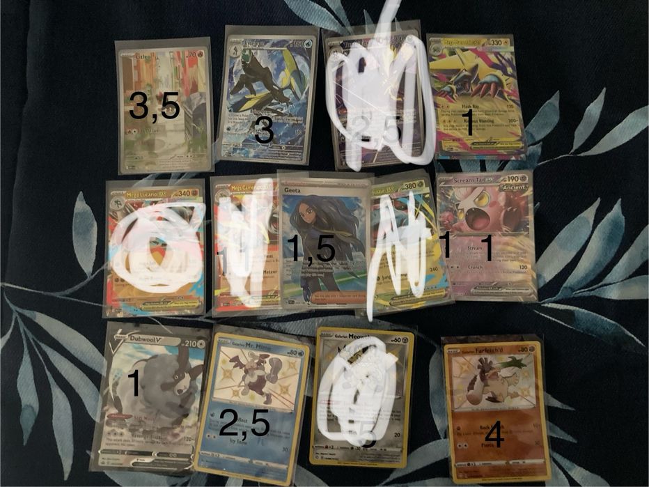 Cartas pokemon todas nm varios hits