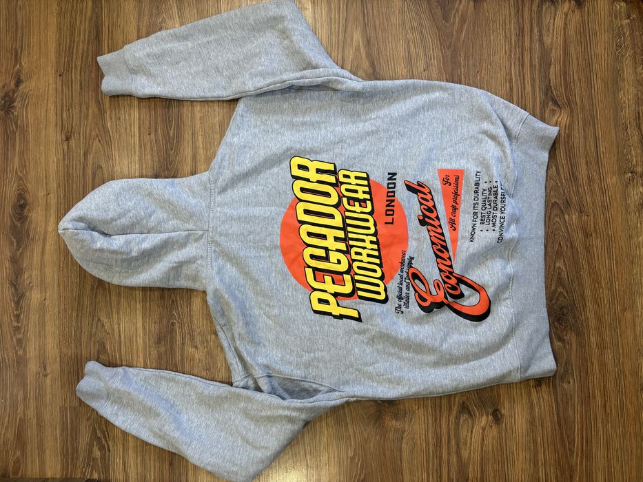 Szara bluza z kapturem Pegador, super stan, M, meska, boxy kroj