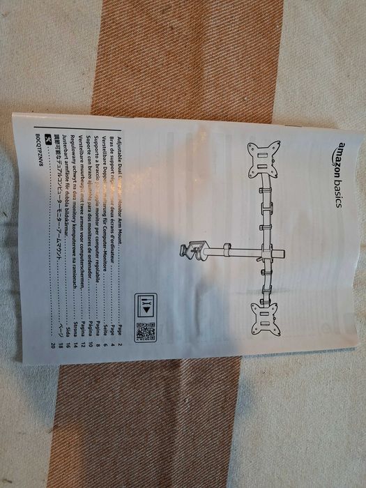 Amazon Basics Stojak na 1 monitor komputerowy, do biurka