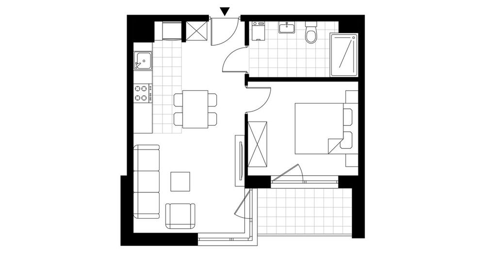 2-pokojowe mieszkanie 38 m² + loggia - Widok 3