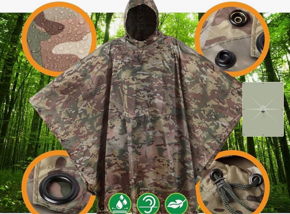 Дощовик пончо тактичний.