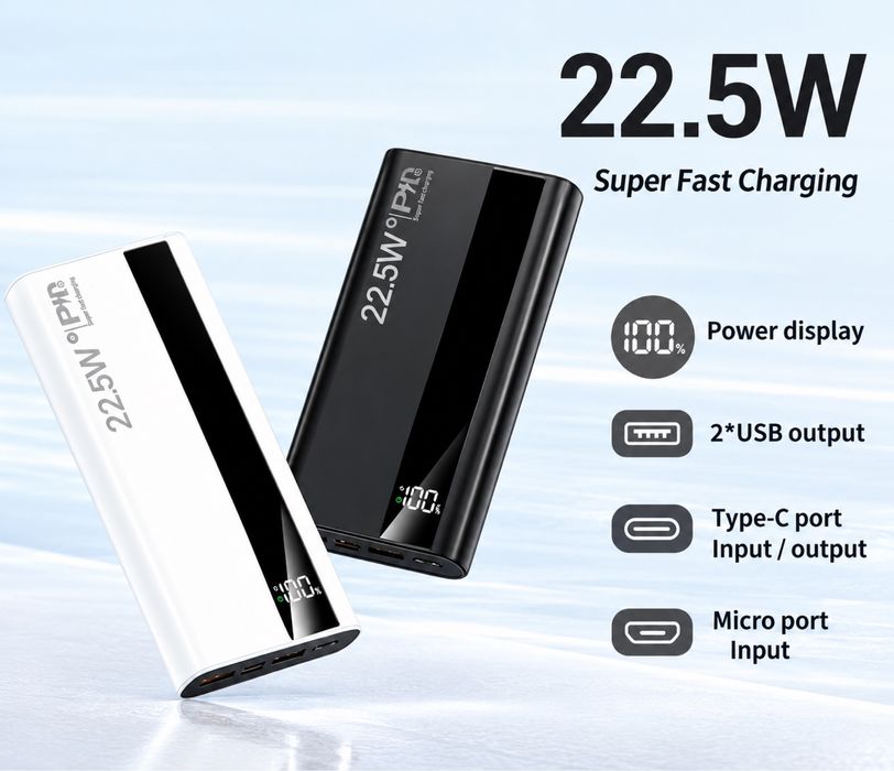 power bank 20000 mAh. 22.5w
