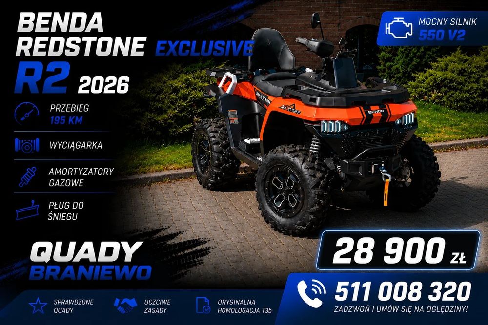 Benda Redstone 550 Exclusive R2 , Płyg do śniegu, Amortyzatory gazowe,