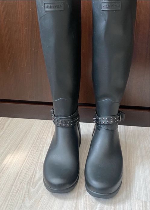 Hunter Original Refined Stud kalosze czarne r. 39