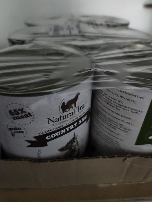 Zestaw 6 puszek 800 gramowych Natural Trail Country Side dla psów