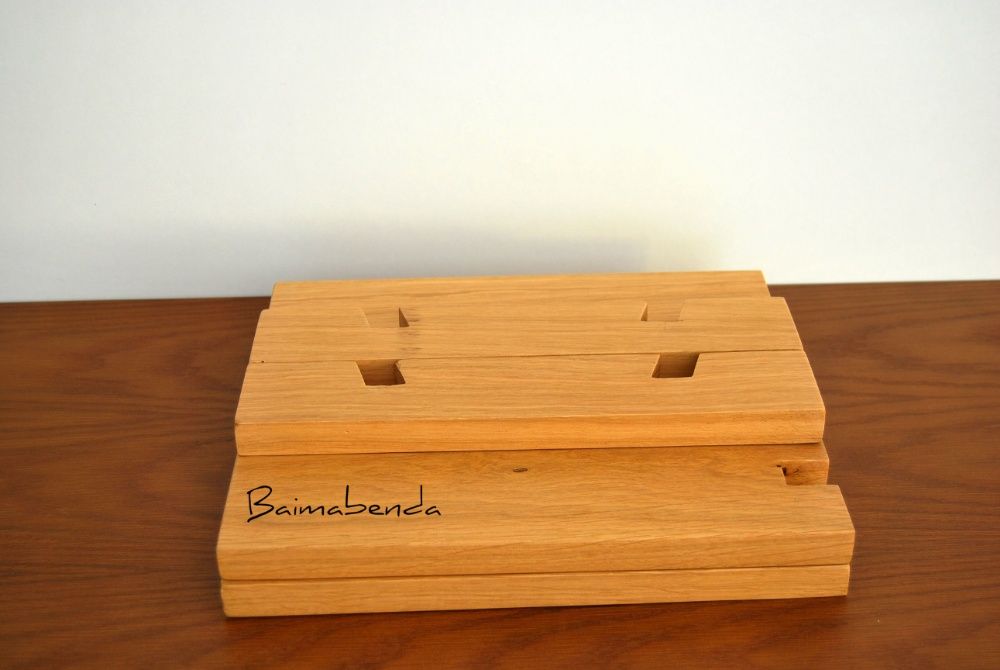 Suporte Discos Vinil / Porta Revistas / Carvalho Maciço