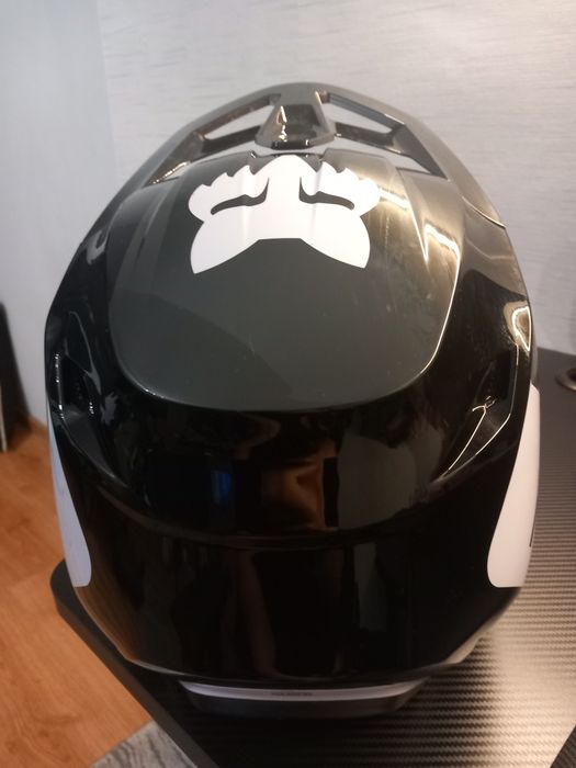 Kask FOX V1 LEAN BLACK + gogle fox