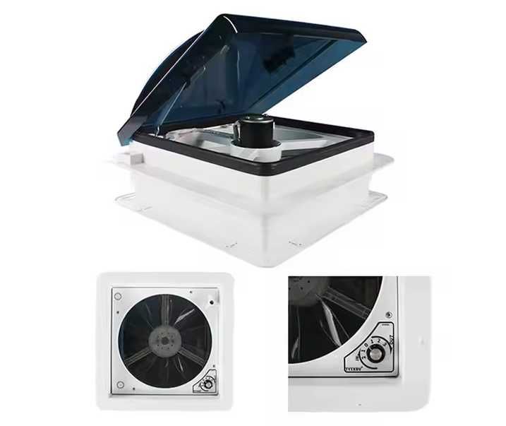 Okno dachowe kamper przyczepa, F. VAT wentylator NOWE szyber 14" 34cm