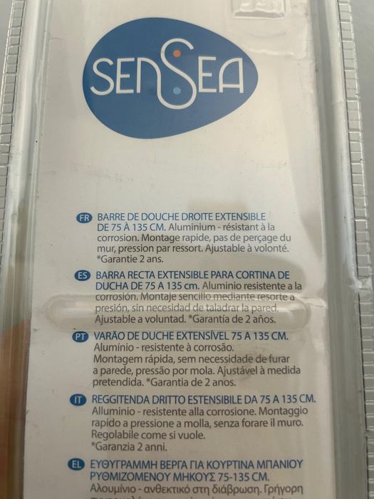 Varão de Duche Extensível Sensea