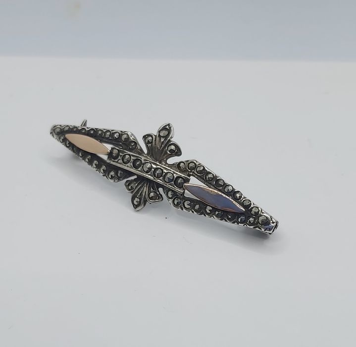 Alfinete de Prata e Ouro Vintage