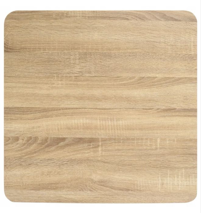 Stół bistro MDF 60x60x75 cm jasnobrazowy/czarny