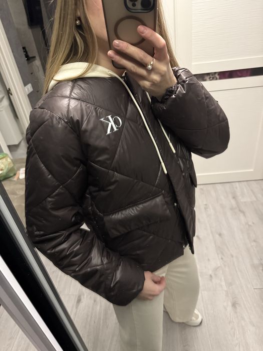 CalvinKlein Л-2хл плащ тренч куртка бомбер піджак бежева демі вітровка