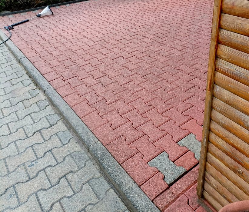 Mycie kostki brukowej