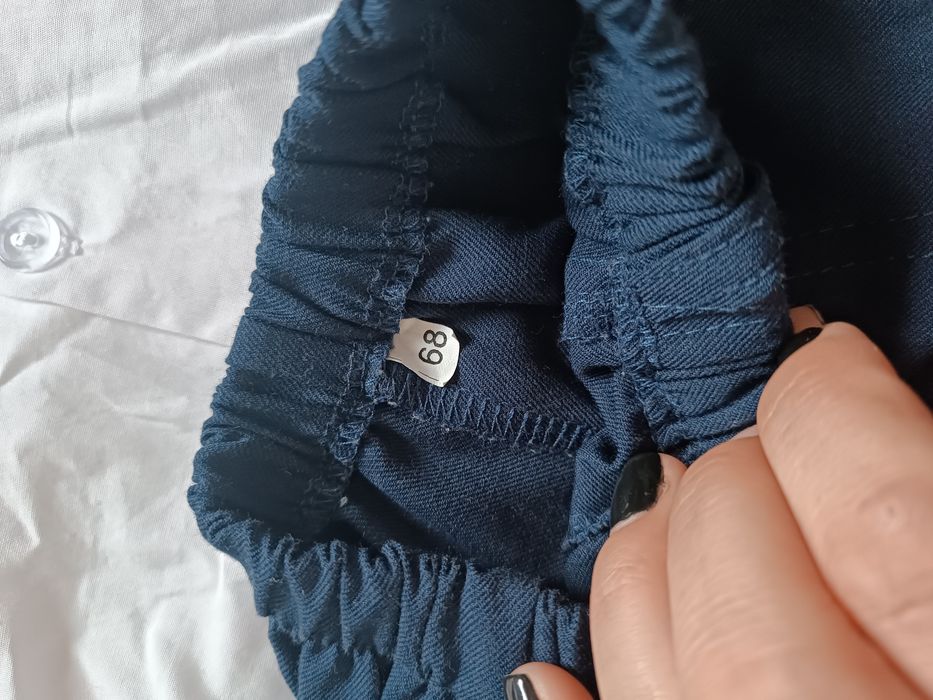 Ubranie na chrzest wesele białe body 68+ buciki