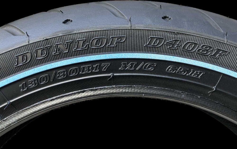Dunlop D408F NW 130/80B17 65H TL HARLEY-DAVIDSON wąski biały pas