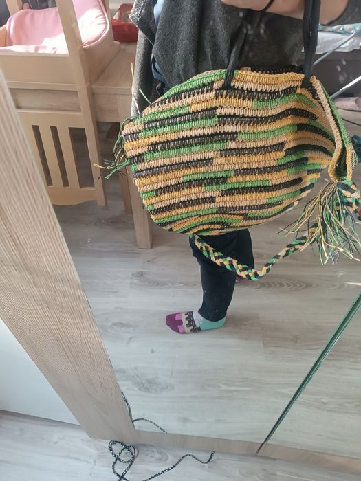Torba pleciona plażowa mango duża pojemna mieści a 4