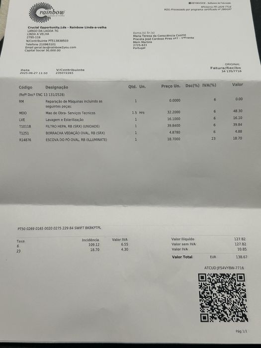 Rainbow -  Com garantia e revisao