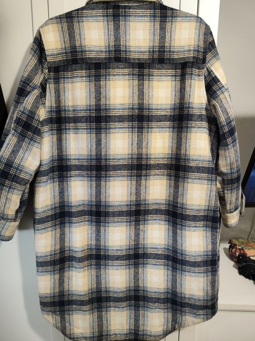 Płaszcz koszulowy, płaszcz w kratkę