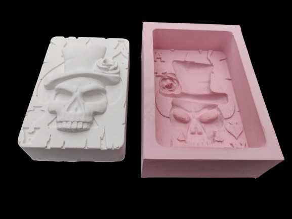 Molde silicone para sabonetes Caveira