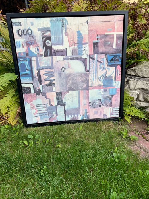 Obraz w ramie akwarela pastele 93 cm