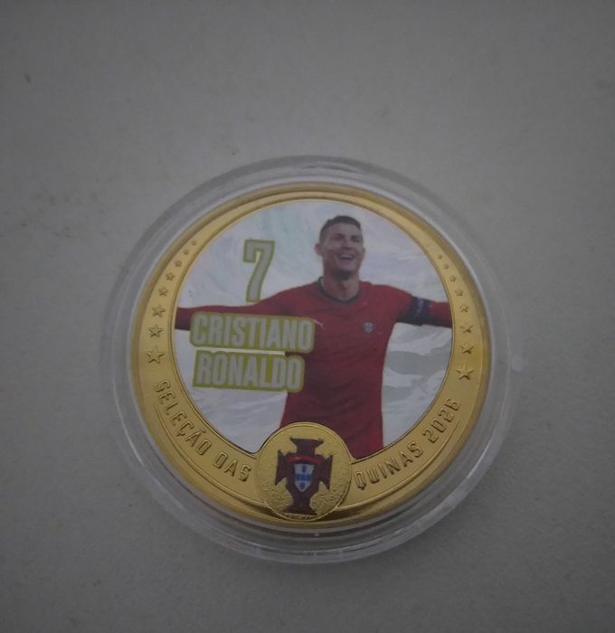 Moeda CR7 Dourado icoin especial