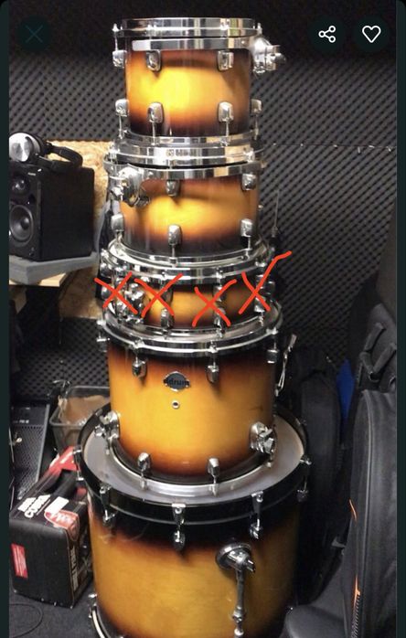 Bateria DDrum Dominion + SnareDrum SJC