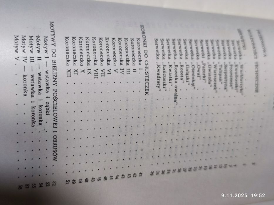 Szydełko wzory Serwetki konfekcja szydełkowa H. Gawrońska