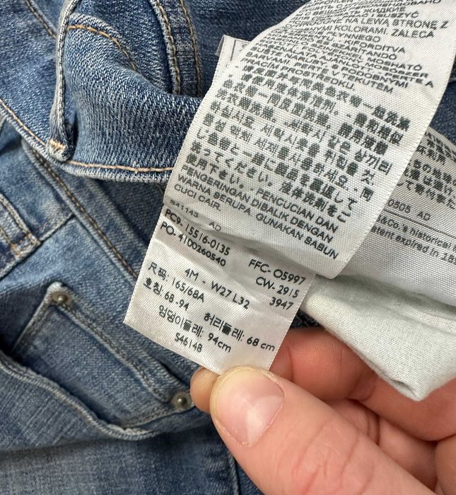 Spodnie jeansowe LEVIS 515 Bootcut dzwony niebieskie Jeans r. 27/32