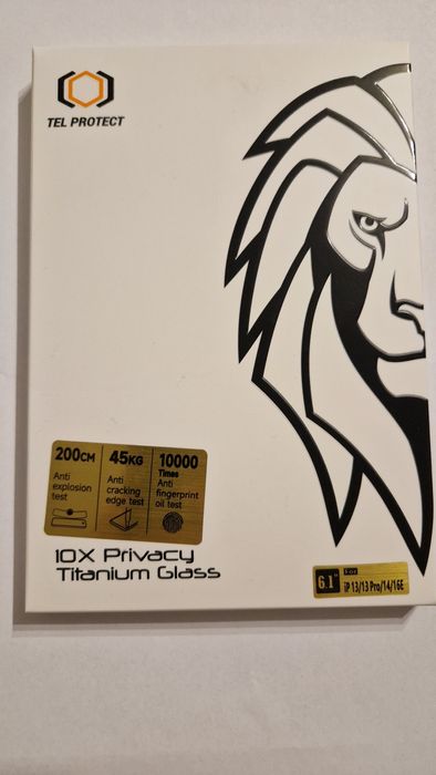 Hartowane szkło Tel Protect 10X Privacy Titanium Iphone 13/13 Pro/16e