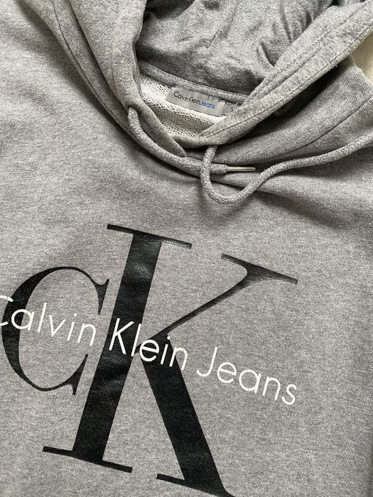 Calvin Klein Jeans szara damska bluza S kaptur