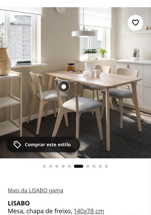 Mesa e 6 cadeiras